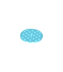 LEGO - Plaat, rond 6 x 6 met gat - Medium Azure | N - Thumbnail