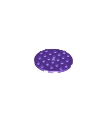 LEGO - Plaat, rond 6 x 6 met gat - Dark Purple | N - Thumbnail