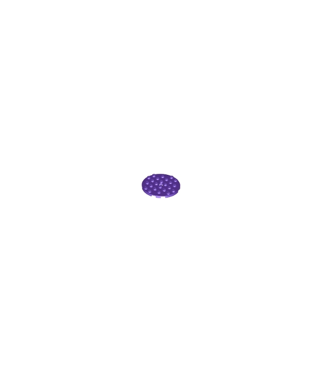 LEGO - Plaat, rond 6 x 6 met gat - Dark Purple | N