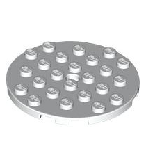 LEGO - Plaat, rond 6 x 6 met gat - White | N - Thumbnail