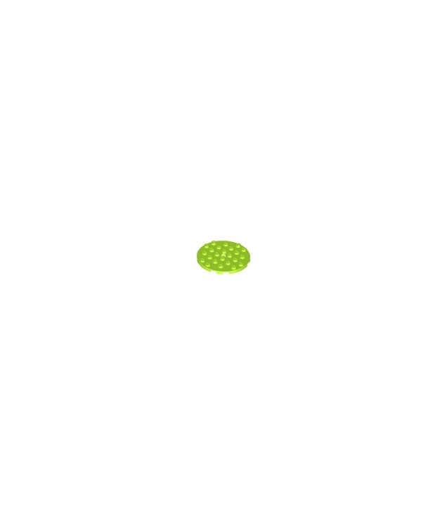 LEGO - Plaat, rond 6 x 6 met gat - Lime | N