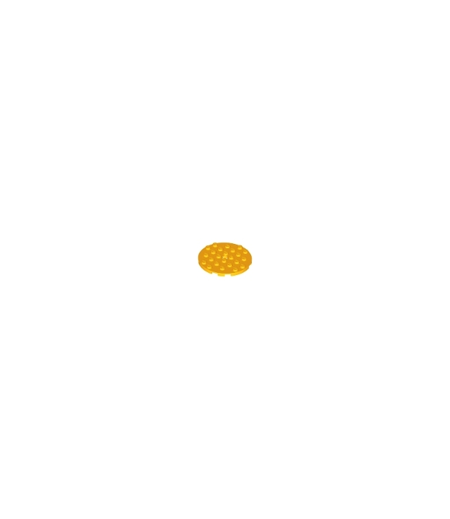 LEGO - Plaat, rond 6 x 6 met gat - Bright Light Orange | N