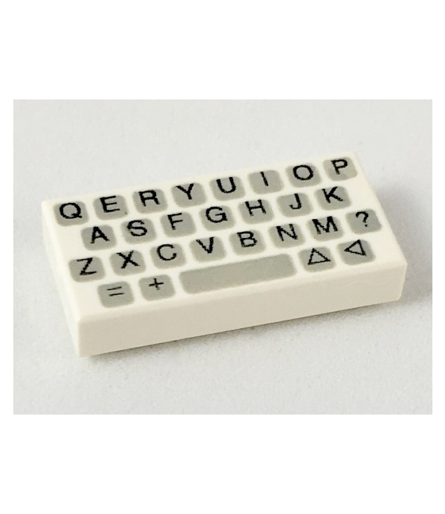  - Tegel 1 x 2 met eenvoudig toetsenbord­patroon - White | N