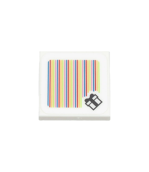  - Tegel 2 x 2 met Super Mario scan­code cadeau­doos­patroon (sticker) – set 71403 - White | N