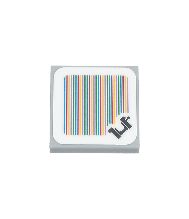  - Tegel 2 x 2 met Super Mario scan­code schommel­patroon (sticker) – set 71403 - Light Bluish Gray | N