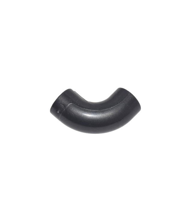 LEGO - Steen, rond 1 x 1 bocht 90 graden macaroni - zonder nop - type 2 - as-gat - Pearl Dark Gray | N