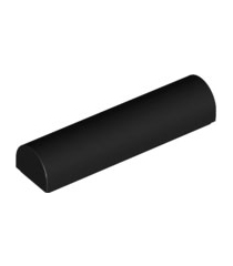 LEGO - Helling, gebogen 1 x 4 x 2/3 dubbel - Black | N - Thumbnail