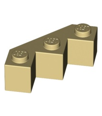 LEGO - Steen, gemodificeerd facet 3 x 3 - Tan | N - Thumbnail