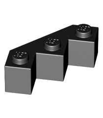 LEGO - Steen, gemodificeerd facet 3 x 3 - Black | N - Thumbnail