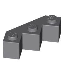 LEGO - Steen, gemodificeerd facet 3 x 3 - Dark Bluish Gray | N - Thumbnail