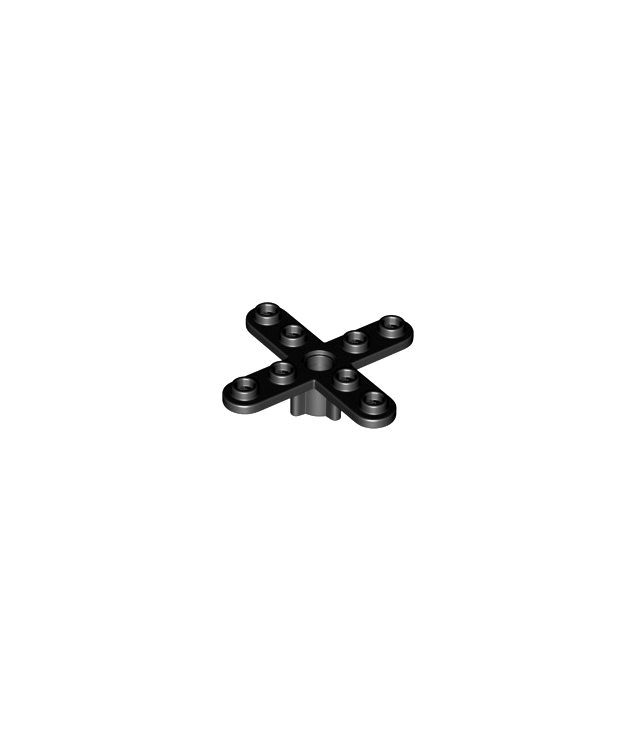 LEGO - Propeller 4 bladen diameter 5 met afgeronde uiteinden en gesloten naaf - Black | N