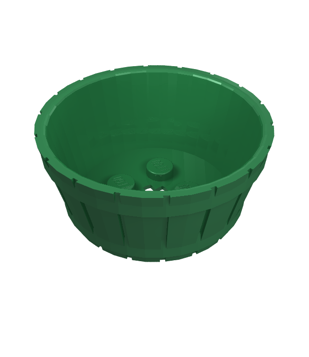 LEGO - Vat, halve grote ton met as-gat - Green | N
