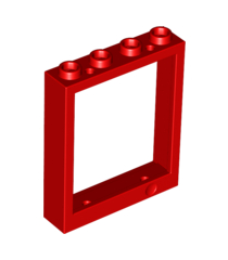 LEGO - Deurframe 1 x 4 x 4 lift - Red | N - Thumbnail