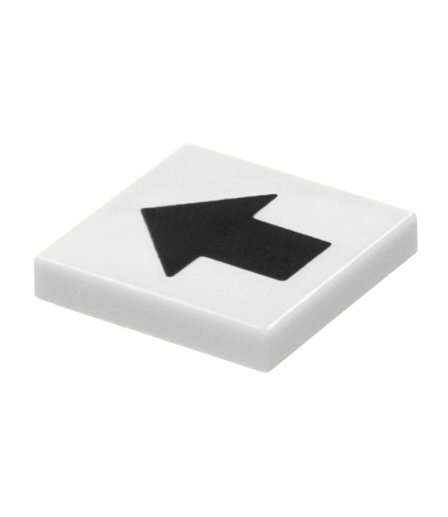  - Tegel 2 x 2 met brede zwarte pijl­patroon - White | N
