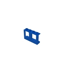 LEGO - Raam 1 x 4 x 2 vlak, met enkel boven- en ondergat voor glas - Blue | N - Thumbnail