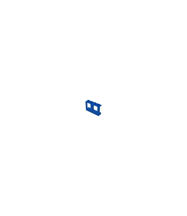 LEGO - Raam 1 x 4 x 2 vlak, met enkel boven- en ondergat voor glas - Blue | N