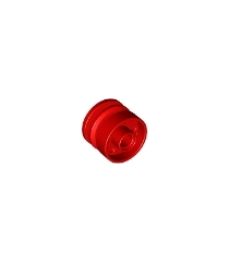 LEGO - Wiel 18mm doorsnee x 14mm met pen-gat, nepbouten en ondiepe spaken - Red | N - Thumbnail