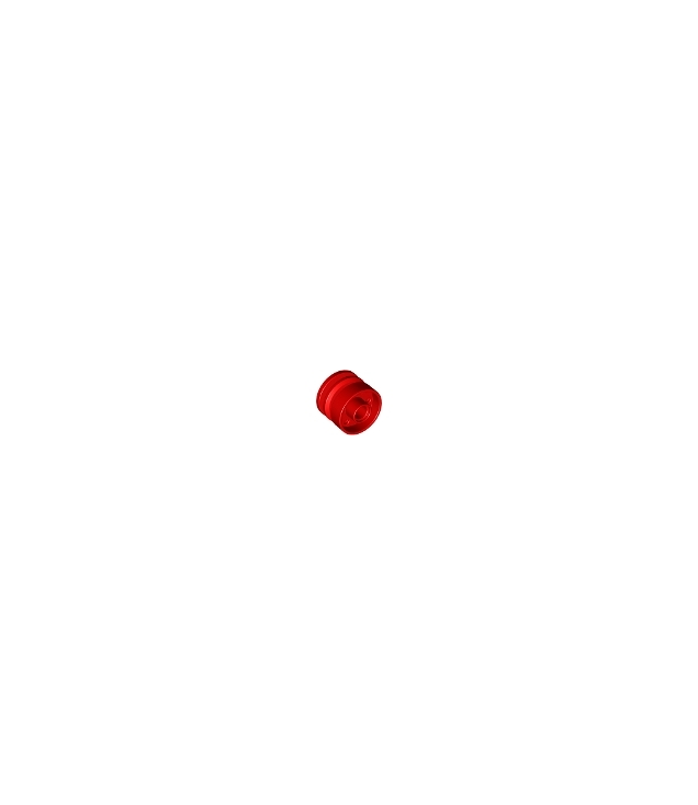 LEGO - Wiel 18mm doorsnee x 14mm met pen-gat, nepbouten en ondiepe spaken - Red | N