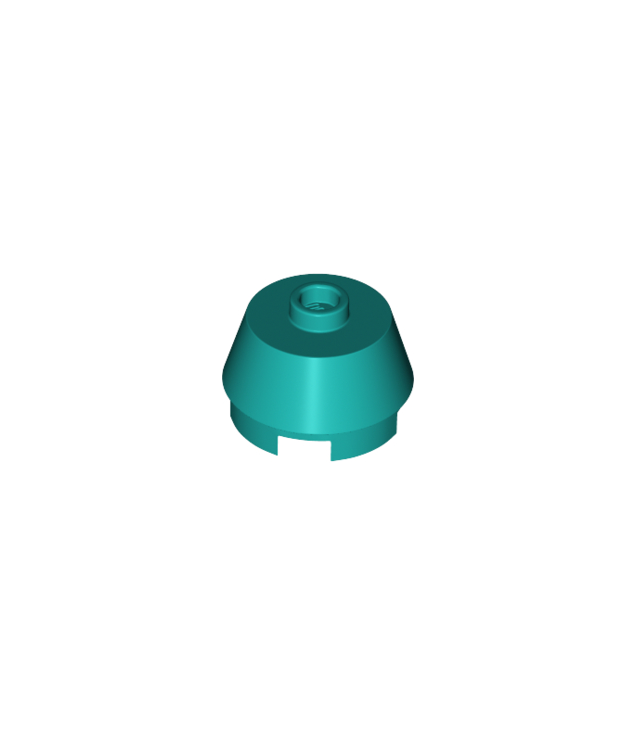 LEGO - Kegel 2 x 2 afgeknot - Dark Turquoise | N