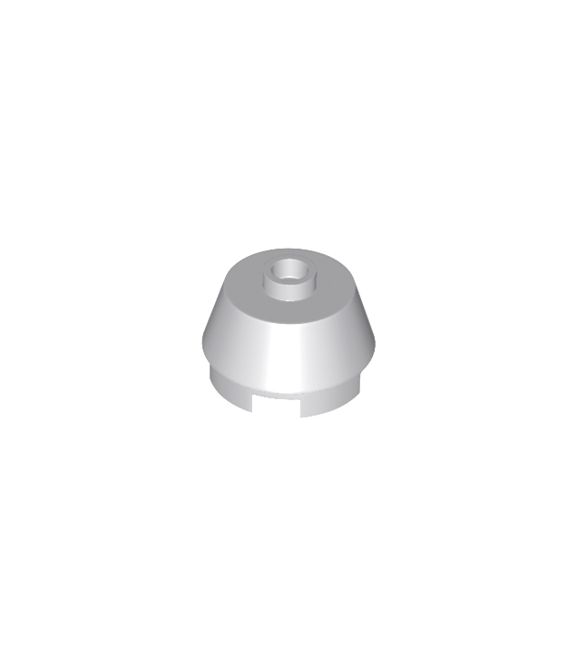 LEGO - Kegel 2 x 2 afgeknot - Light Bluish Gray | N