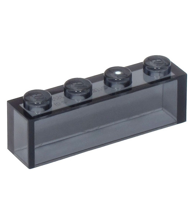 LEGO - Steen 1 x 4 zonder onderbuizen - Trans-Black | N