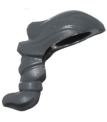  - Minifigure, Hair Narrow Swept Back with Ponytail - Dark Bluish Gray | N - Thumbnail