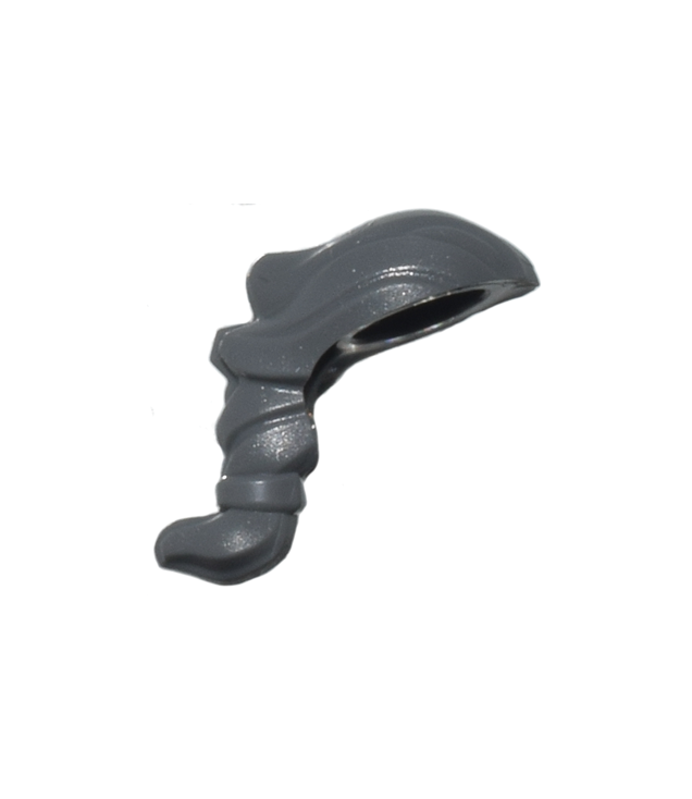  - Minifigure, Hair Narrow Swept Back with Ponytail - Dark Bluish Gray | N