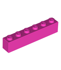 LEGO - Steen 1 x 6 - Dark Pink | N - Thumbnail