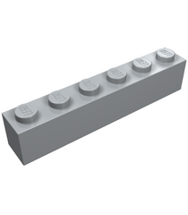 LEGO - Steen 1 x 6 - Light Bluish Gray | N - Thumbnail