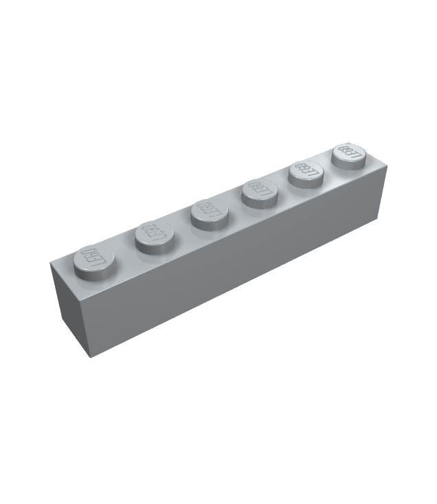 LEGO - Steen 1 x 6 - Light Bluish Gray | N