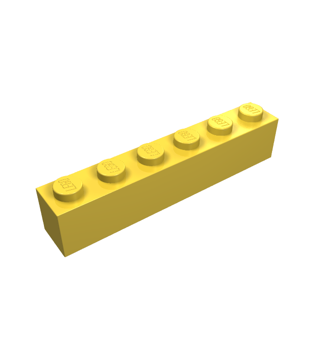 LEGO - Steen 1 x 6 - Yellow | N