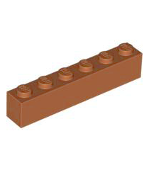 LEGO - Steen 1 x 6 - Dark Orange | N - Thumbnail