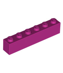LEGO - Steen 1 x 6 - Magenta | N - Thumbnail