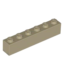 LEGO - Steen 1 x 6 - Dark Tan | N - Thumbnail