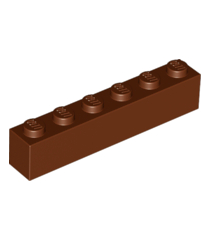 LEGO - Steen 1 x 6 - Reddish Brown | N - Thumbnail
