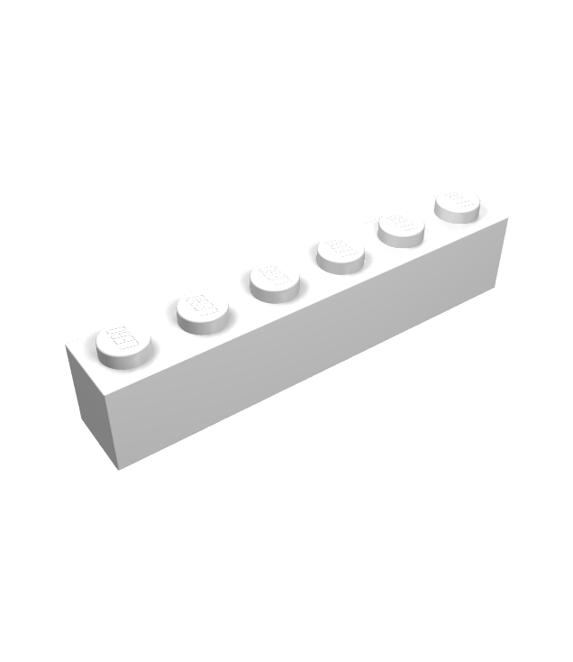 LEGO - Steen 1 x 6 - White | N
