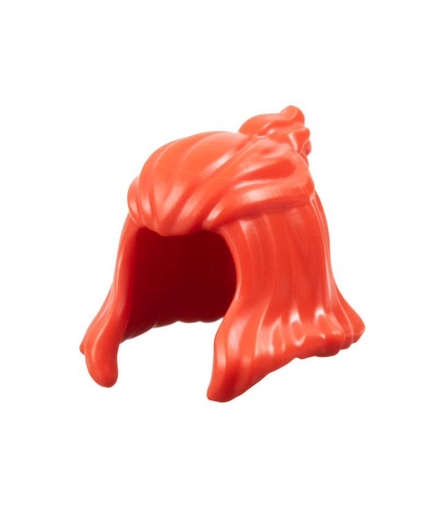  - Minifigure, Hair Female Mid-Length with High Bun - Red | N