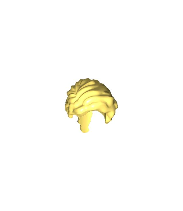  - Mini Doll, Hair Wavy, Parted on Right, Loose Braid in Back - Bright Light Yellow | N