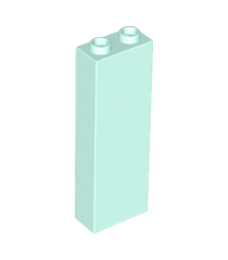 LEGO - Steen 1 x 2 x 5 met geblokkeerde open noppen of holle noppen - Light Aqua | N - Thumbnail