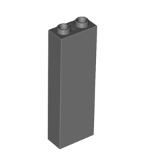 LEGO - Steen 1 x 2 x 5 met geblokkeerde open noppen of holle noppen - Dark Bluish Gray | N - Thumbnail