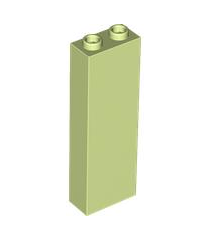 LEGO - Steen 1 x 2 x 5 met geblokkeerde open noppen of holle noppen - Yellowish Green | N - Thumbnail