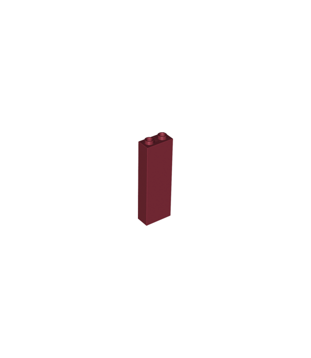 LEGO - Steen 1 x 2 x 5 met geblokkeerde open noppen of holle noppen - Dark Red | N