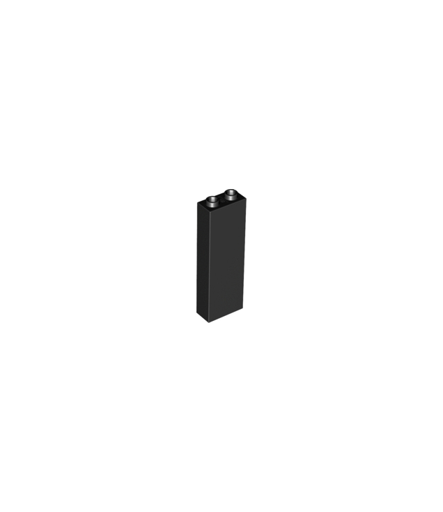 LEGO - Steen 1 x 2 x 5 met geblokkeerde open noppen of holle noppen - Black | N