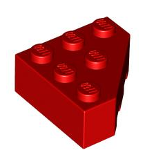 LEGO - Wig 3 x 3 facet - Red | N - Thumbnail