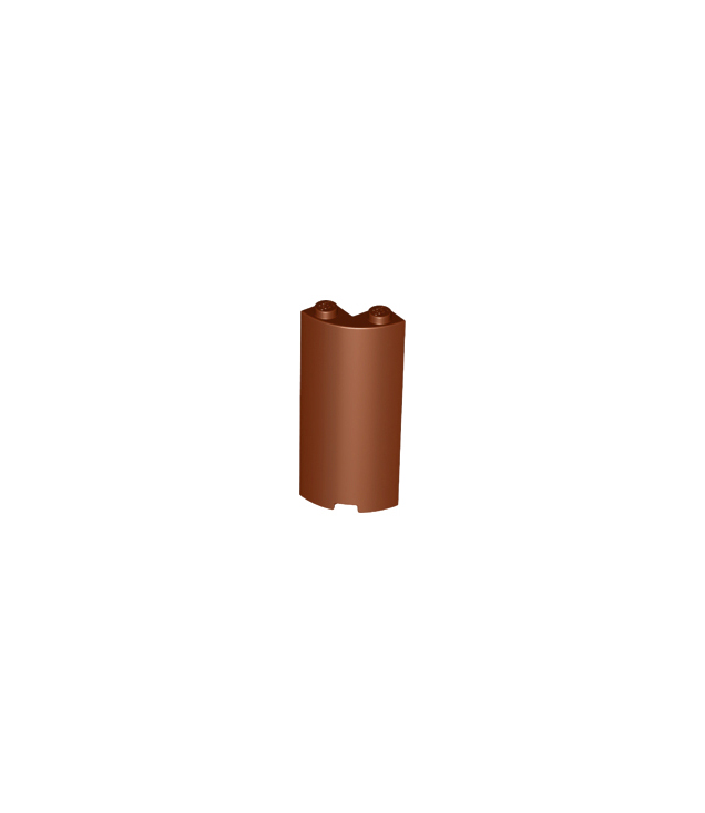 LEGO - Cilinderkwart 2 x 2 x 5 met 1 x 1 uitsparing - Reddish Brown | N