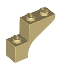 LEGO - Boog 1 x 3 x 2 - Tan | N - Thumbnail