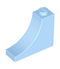 LEGO - Boog 1 x 3 x 2 omgekeerd - Bright Light Blue | N - Thumbnail