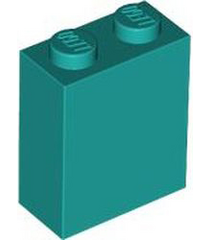 LEGO - Steen 1 x 2 x 2 met interne nop­houder - Dark Turquoise | N - Thumbnail