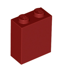 LEGO - Steen 1 x 2 x 2 met interne nop­houder - Dark Red | N - Thumbnail