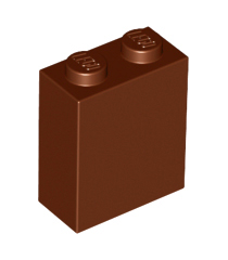 LEGO - Steen 1 x 2 x 2 met interne nop­houder - Reddish Brown | N - Thumbnail